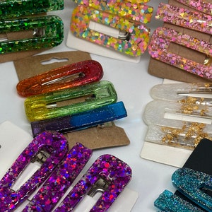 Resin Hair Clip Set / Hair Clips / Hair Barette/ Handmade Clips / Resin Clips