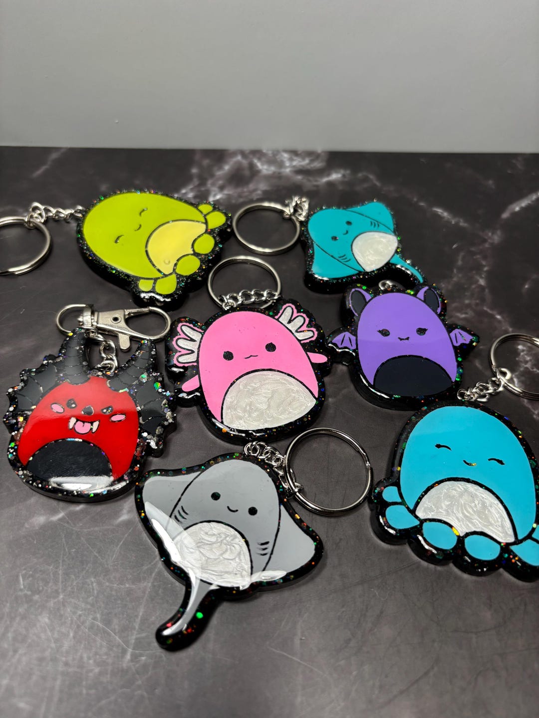 Squish Keychains - Etsy