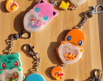 Poke Shaker Keychain / Backpack Clip / Poke / Heart Shaker