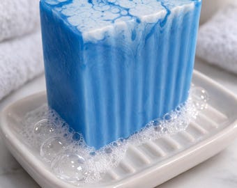 Handmade Bleu Inspired Soap Bar | Masculine Fresh Cologne Scent, Artisan Moisturizing Soap