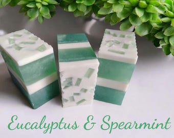 Eucalyptus Spearmint Shea Butter Bath Bar: All-Natural Aromatherapy Soap