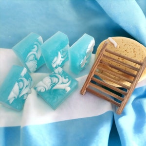 Blue Wave, Organic Glycerin Soap All-Natural ,Men&#39;s skin care, Moisturizing, Men&#39;s hand Soap, Cruelty-free, Glycerin, gifts for him