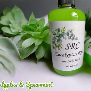 Eucalyptus Spearmint Body Wash: Aromatherapy, All Natural, 11 oz