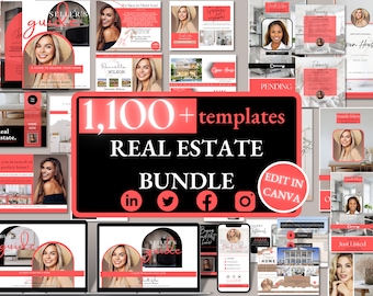 Real Estate Social Media Instagram Bundle , Real Estate Marketing ,Realtor instagram PostTemplate Canva