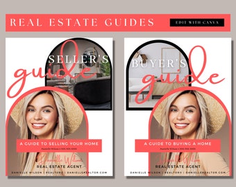 Guida per acquirenti e venditori di immobili, Pacchetto per acquirenti e venditori di immobili, Guida per acquirenti di case, Canva, Pacchetto di modelli di marketing immobiliare