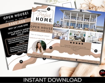 Real Estate Open House Postcard and Invitation