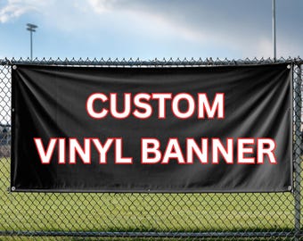 Custom Vinyl Banner: Event, Business, Birthday - Waterproof & Durable