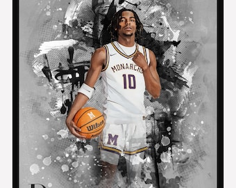 Personalized Sports Watercolor Portrait: Custom Athlete Art