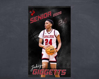 Custom Basketball Senior Night Banner: Weatherproof Vinyl Poster