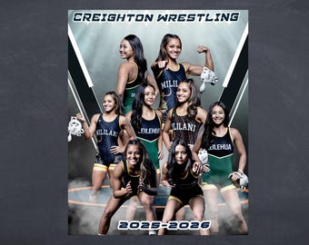 Custom Sports Poster Collage: Personalized Athlete Senior Gift (Digital or Print)