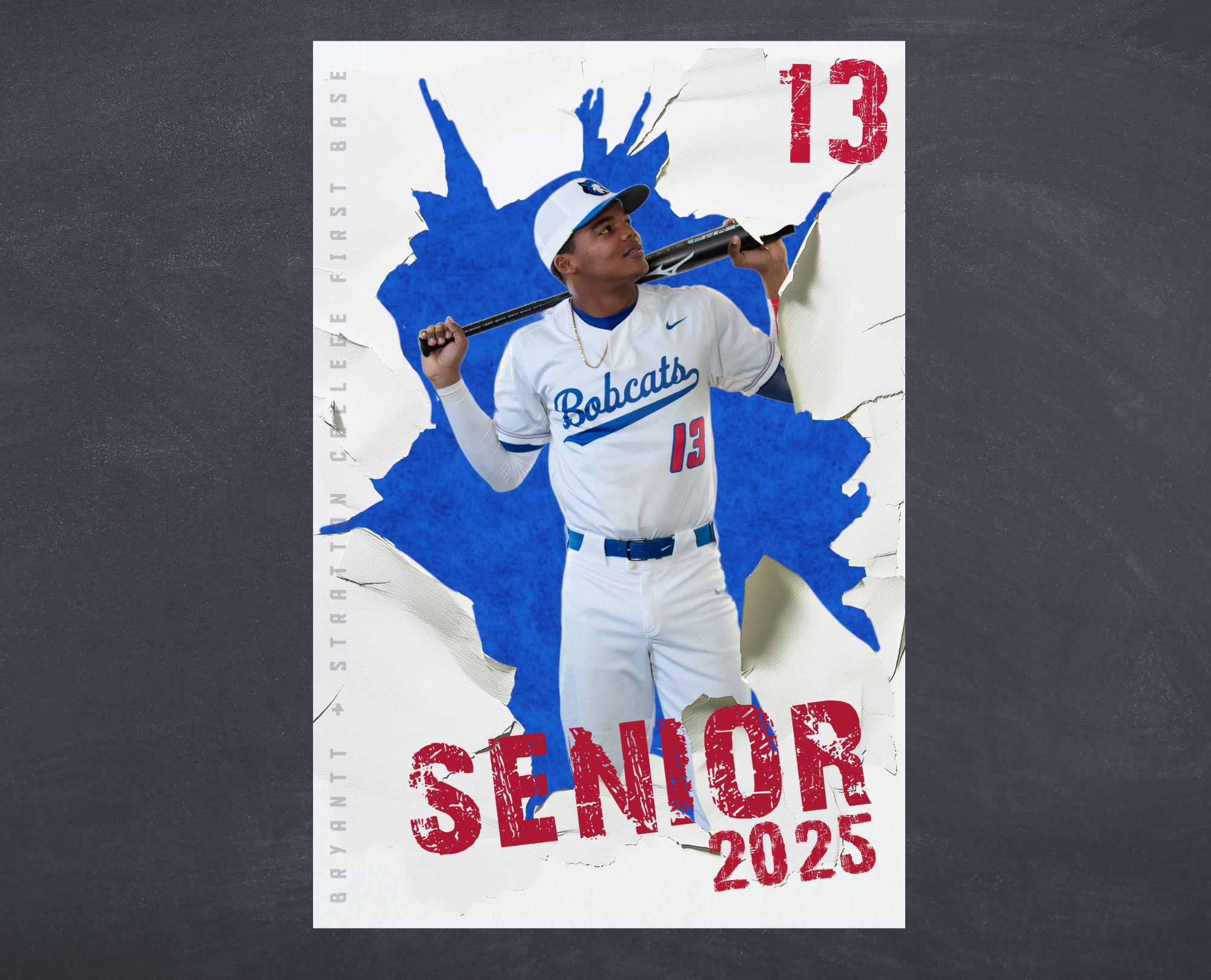Custom Senior Sports Baseball Banner: Ripped Paper Photo Backdrop