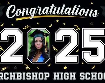 Personalized Graduation Photo Banner: Party Decor