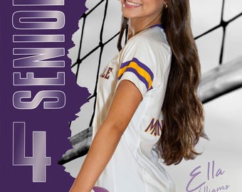 Custom Senior Sports Banner, Personalized Graduation Gift