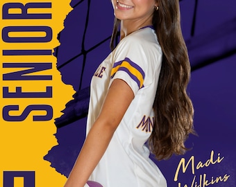 Custom Volleyball Senior Night Banner: Vinyl Sports Poster