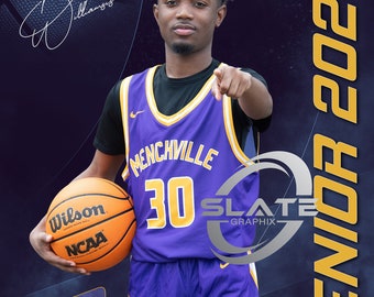 Custom Basketball Senior Night Poster: Personalized Vinyl Banner