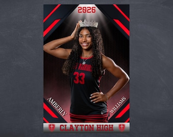 Custom Basketball Senior Night Banner: Weatherproof Vinyl Poster Printed