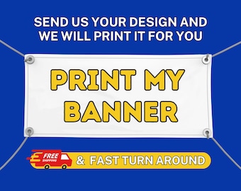 Custom Vinyl Banner Printing, Weatherproof Sign with Grommets