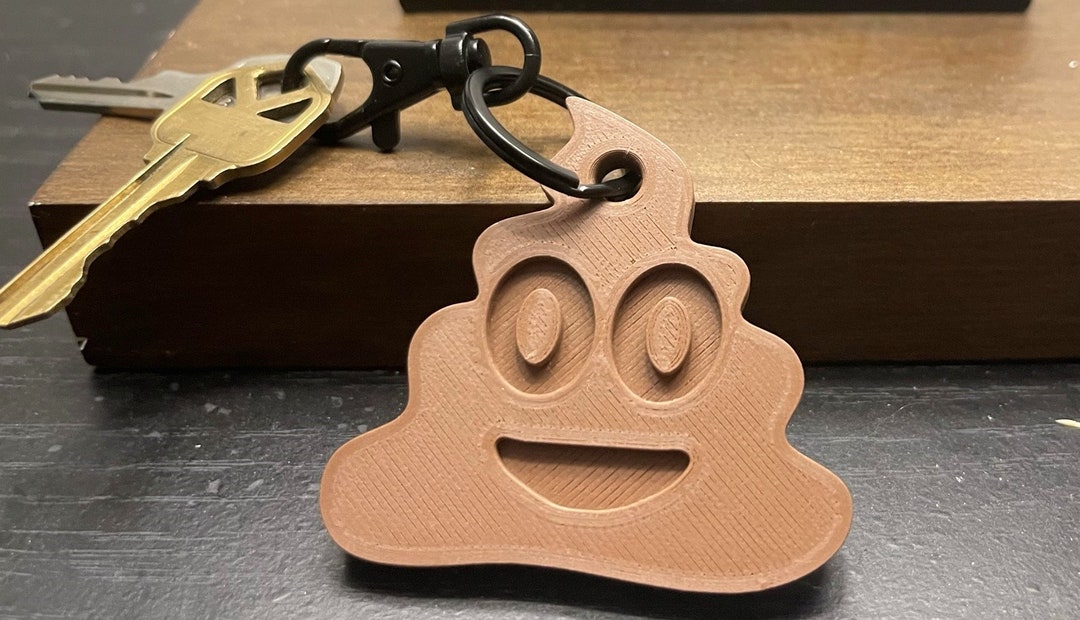 Poop Emoji Keychain Funny Keychains Gift Handmade Etsy