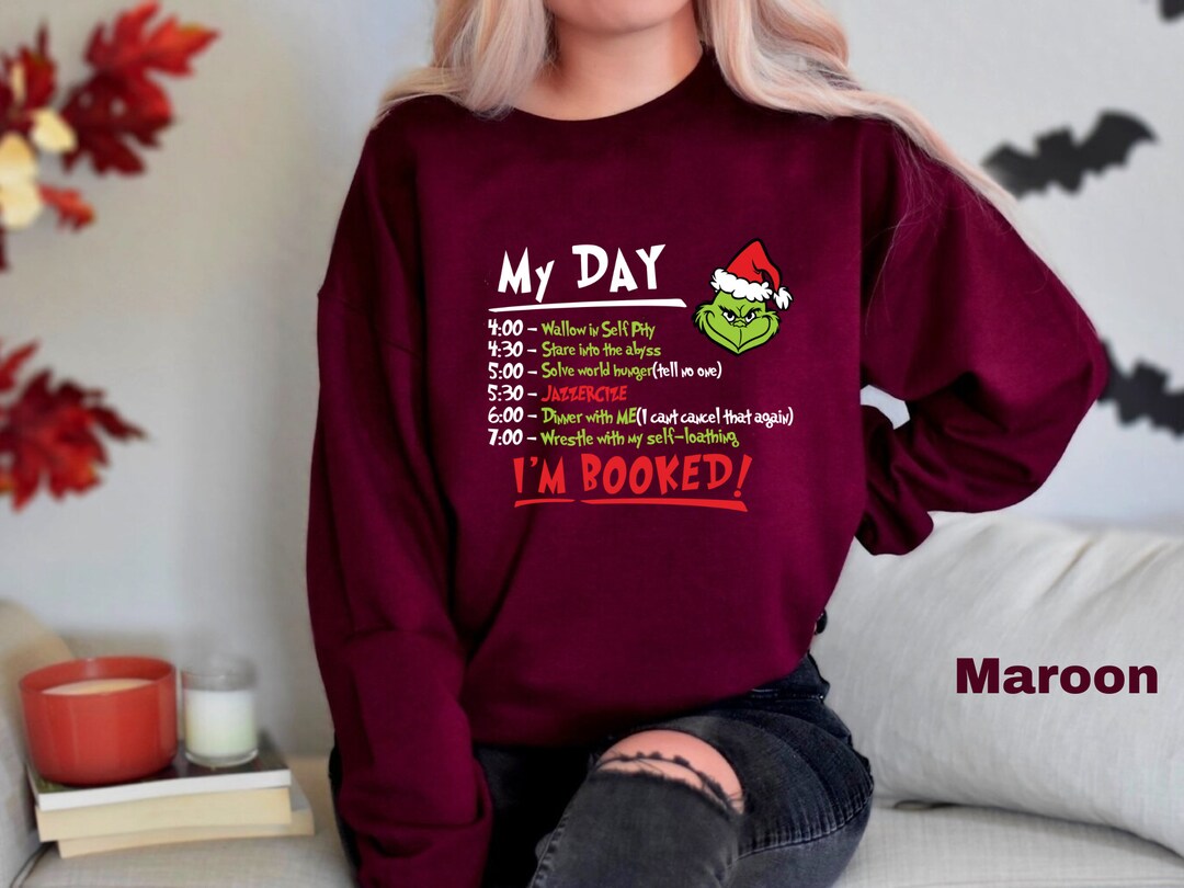 Jazzercise Grinchmy Day Grinch Designim Booked Grinch Etsy