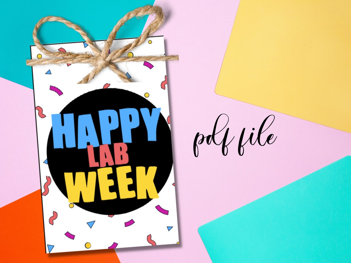 Printable Lab Week Gift Tags Lab Week Lab Gifts Lab Week Game Gift Lab