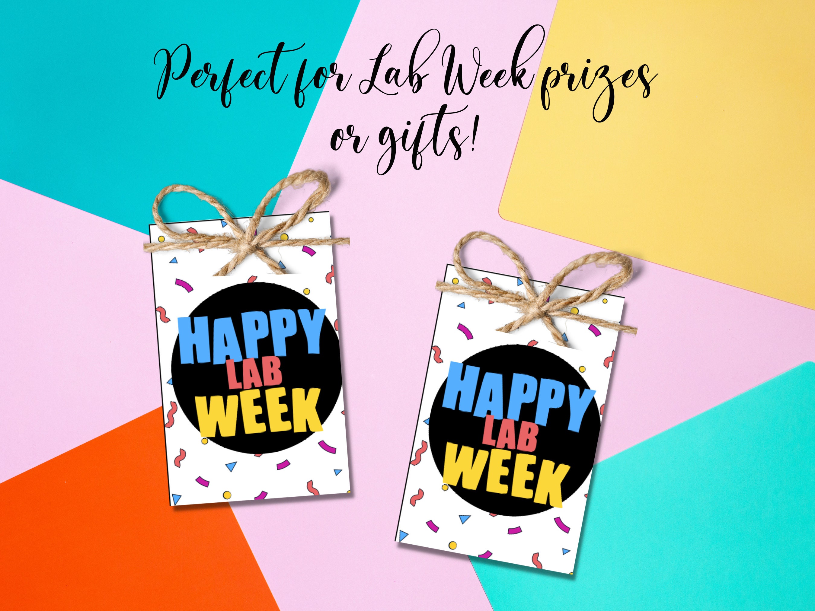 Lab Week Bags Printable Lab Week Gift Tags | Lab Week | Lab Gifts | Lab Week Game ...