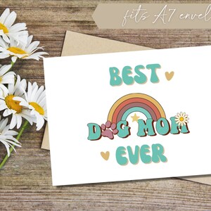 Best Dog Mom Ever Card Printable Mothers Day Card Dog Mom Card Mothers Day Card from Dog Dog Lover Card Instant Download Retro image 8