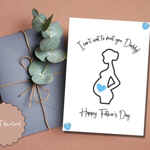 Father&#39;s Day Card from the Bump | Printable Father&#39;s Day Card | Baby Boy | Happy Father&#39;s Day | PDF File | 5&quot; x 7&quot;