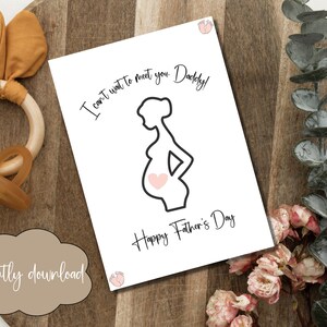 Father&#39;s Day Card from the Bump | Printable Father&#39;s Day Card | Gender Neutral | Happy Father&#39;s Day | PDF File | 5&quot; x 7&quot;