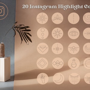 Boho Instagram Highlight Covers | 20 Instagram Story Covers | Instagram Story Highlight Icons | Covers for Instagram Highlights | IG covers