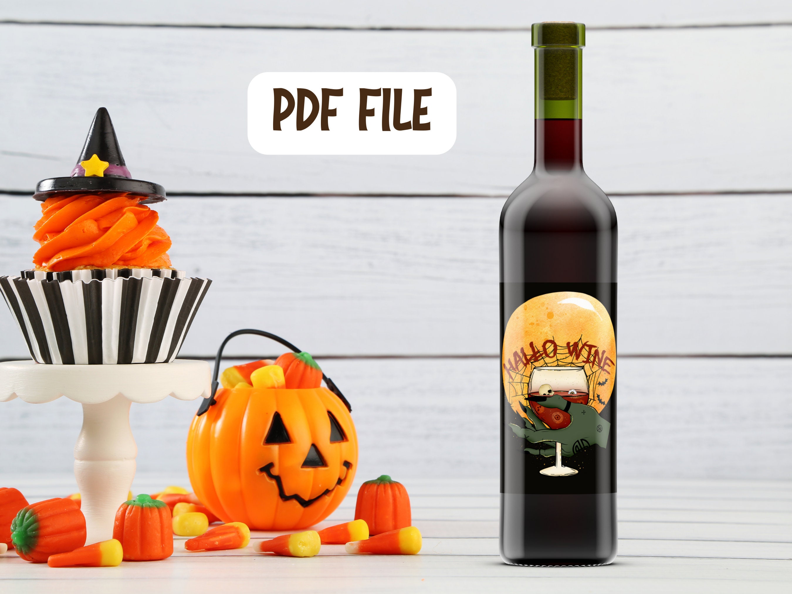 Halloween Wine Labels | Hallo-wine Wine Labels | Printable Halloween ...