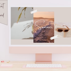 Boho Desktop Wallpaper | Set of 10 | Aesthetic Laptop Wallpaper | Macbook Wallpaper | PC Wallpaper | Minimalist Wallpaper | Instant Download
