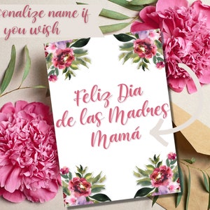 Dia De Las Madres Printable Card Spanish Mother's Day - Etsy