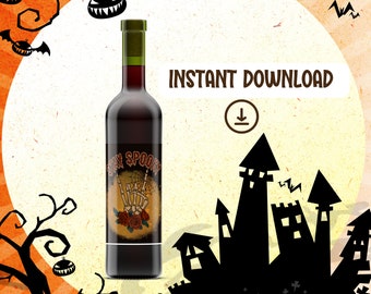 Halloween Wine Labels | Stay Spooky Wine Labels | Printable Halloween Wine Labels | Instant Download | Halloween Labels