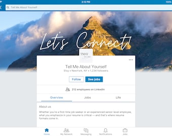 Linkedin Banner Instant Ready Let's Connect Chalkboard - Etsy