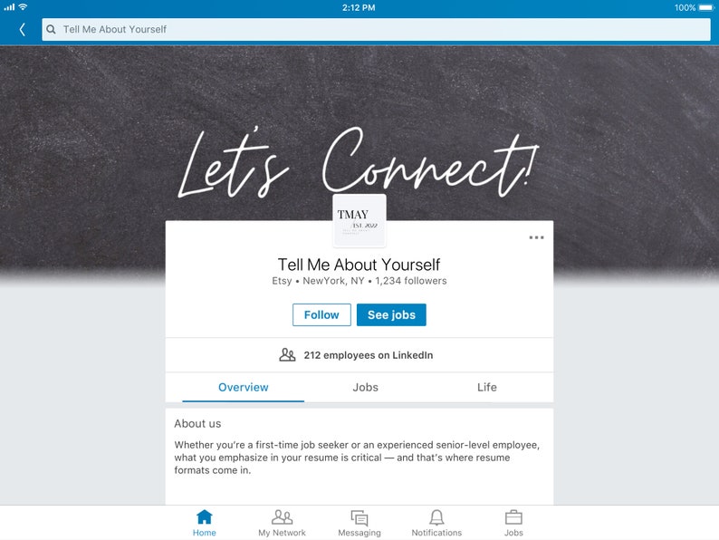 Linkedin Banner Instant Ready Let's Connect Chalkboard - Etsy