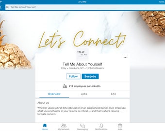 Linkedin Banner Instant Ready Let's Connect Chalkboard - Etsy