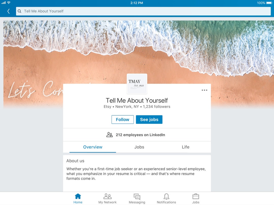 Linkedin Banner Instant Ready Office Let's Connect OCEAN 4 - Etsy