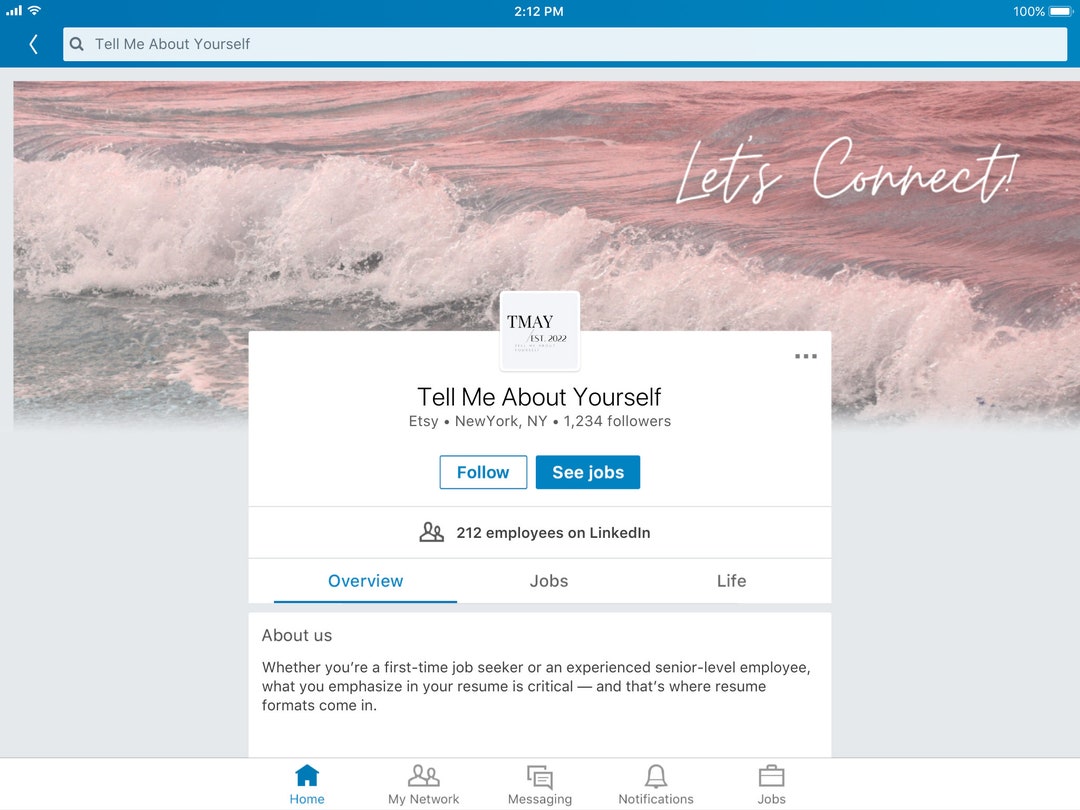 Linkedin Banner Instant Ready Office Let's Connect OCEAN 2 - Etsy