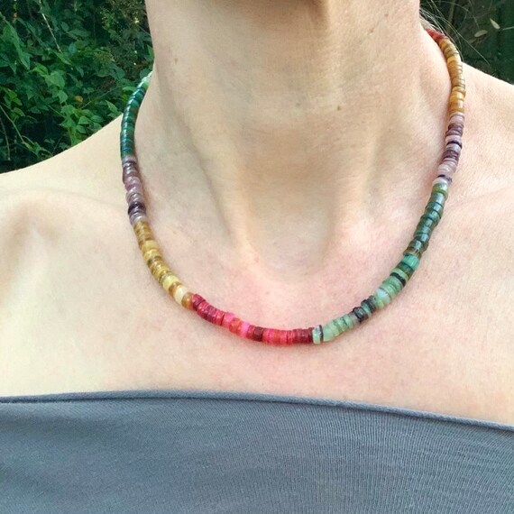 Rainbow shell necklace deals