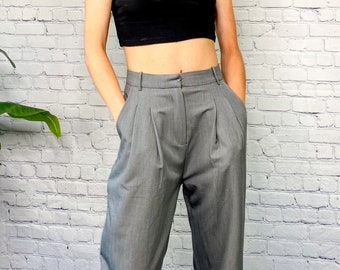 Pazleigh Wide Leg Tailored Pants in Grey