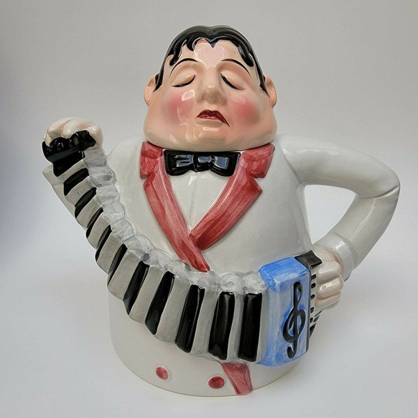 1988 Dept 56 Tea Time No. 1 Concertina vintage novelty tea pot