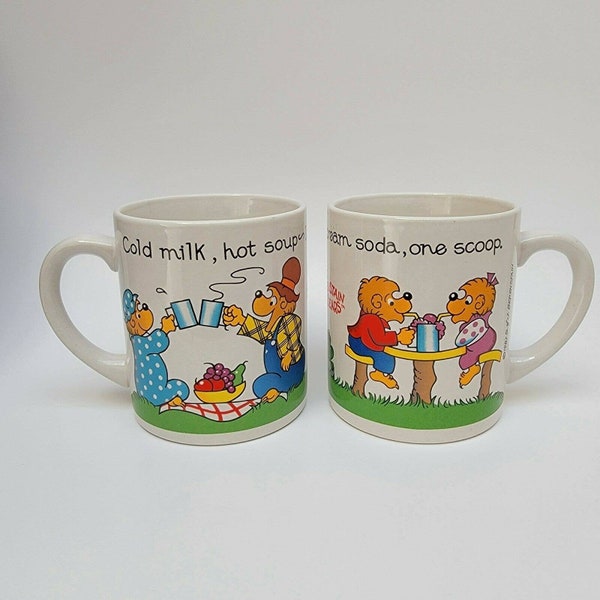 The Berenstain Bears (2) Coffee Cup/Mug Vintage 1987 Princess House Exclusive