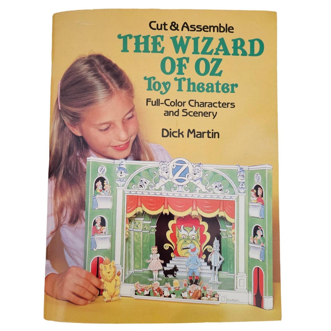 The Wizard of Oz Paper Cut Out Toy Theater VTG 1985 Paperback MINOR ...