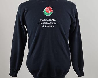 eXO Sports x Rose Bowl Vintage Embroidered Black Sweatshirt | Men's Small