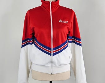 Varsity Spirit Fashions Cheer Track Jacket Women S Red White Blue Warm Up VTG