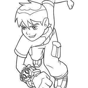 Ben 10 Coloring Pages Printable Art for Kids Digital Download Perfect for Crafting and Coloring Fun image 2