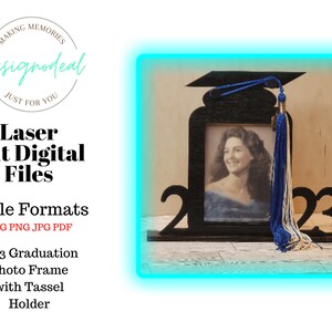 Graduation SVG - 2023 Graduation Photo Frame Laser File - Grad Cut Files - 2023 Graduation Frame SVG File - Glowforge Files - College Grad