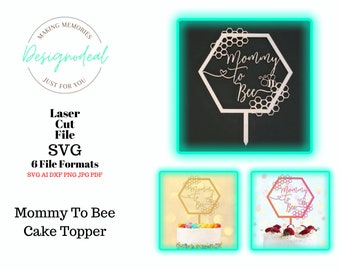Mommy To Bee Cake Topper | Baby Shower | Cake Topper | Personalized Topper | Mommy To Be Cake Topper | Bee Themed Party | Digital File