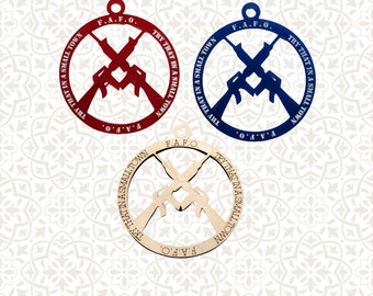 Try That In A Small Town Christmas Ornament Laser Digital Download - FAFO Ornament - Small Town SVG Glowforge Laser Files - 2023 maga FAAFO