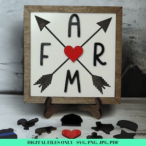 Farm Arrow Sign Digital Files - Farmhouse Decor SVG - Glowforge Files - Country Farm Cut Files - Ranch Decor - Digital Downloads - SVG file